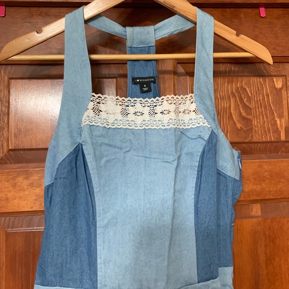 NWT I 🖤 Ronson Denim Mini Dress - Picture 2 of 8